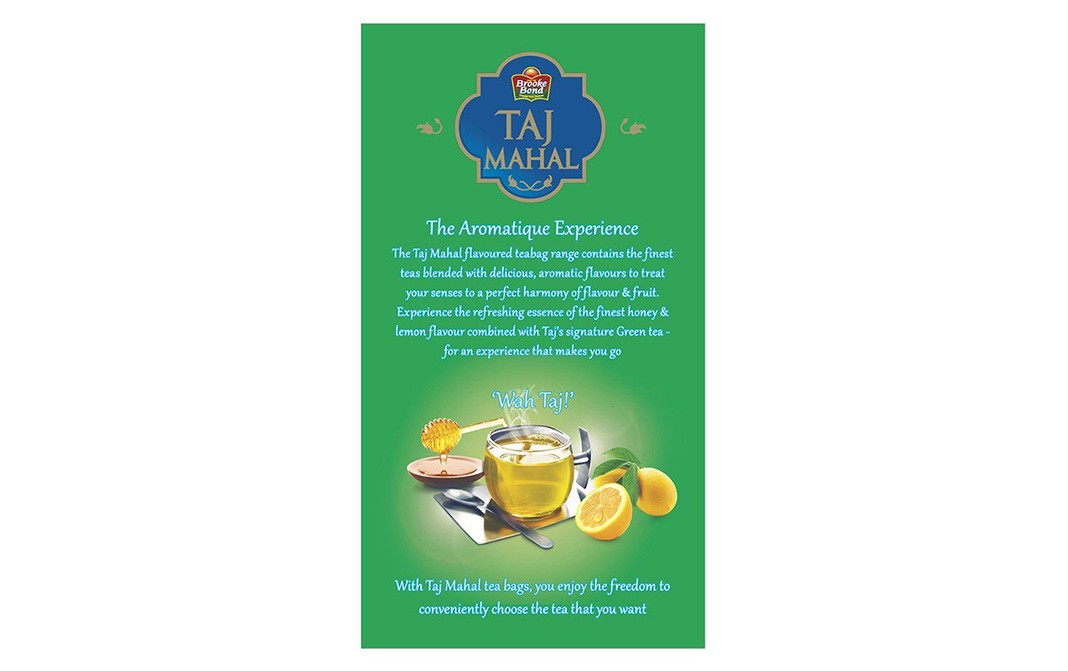 Brooke Bond Taj Mahal Green Tea Honey & Lemon   Box  25 pcs